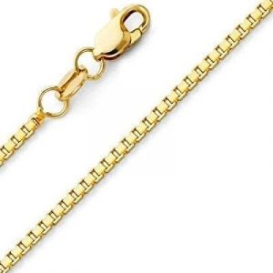 22" Box Link Chain Italian 10KT/1.4MM