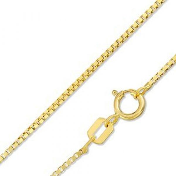 16" Fine Box Link Chain Italian 10KT/.75MM