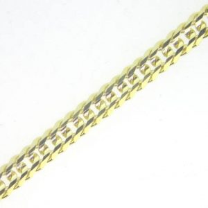22" Concave Double Curb Solid Link Chain Italian 10KT/4MM