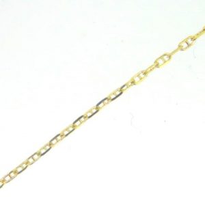 14-15" Adjustable Fine Anchor Link Baby Chain 10KT/.70MM