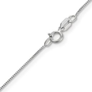 18" Fine Box Link Chain 10KT WG/.50MM