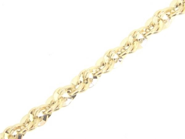 18" D.Cut Double Rolo Link Chain Italian 10KT/3.5MM