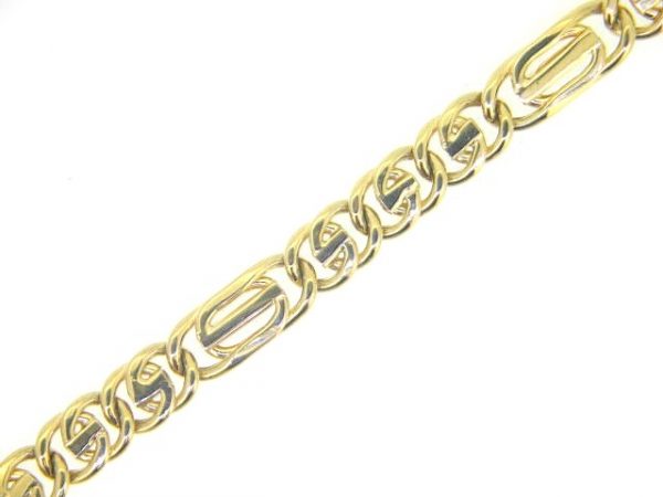 24" Fancy Station Link Chain 10KT/8MM   *CLEARANCE-FINAL SALE* 30grs+-