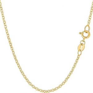 16" D.Cut Rolo Link Chain Italian 14KT/1.6MM