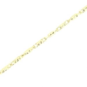 16" D.Cut Solid Mini Bullet Link Chain Italian 10KT/.95MM