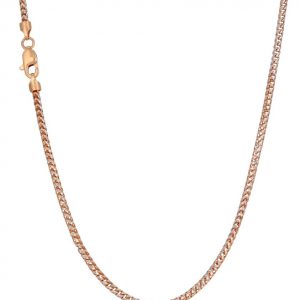 18" D.Cut Franco Link Chain Italian 10KT PK & WG/1.25MM