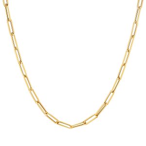18" Paper Clip Link Chain Italian 10KT/3.5MM