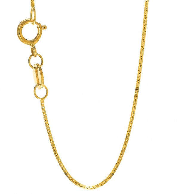18" Box Link Chain Italian 14KT/1.1MM