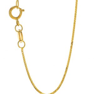18" Box Link Chain Italian 14KT/1.1MM
