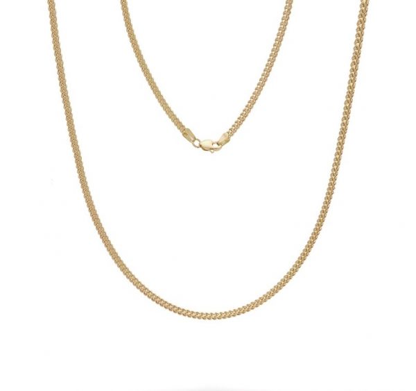 20" Mini Franco Round Link Chain Italian 14KT TT/1MM