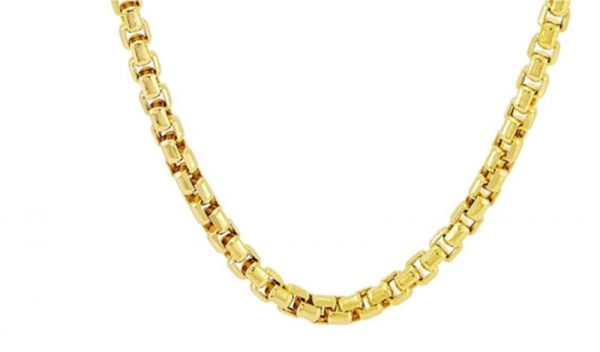 22" Venetian Round Box Link Chain 10KT/4MM