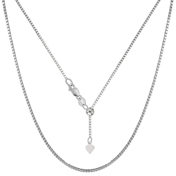 22" Box Link Adjustable Chain 10KT WG/.9MM