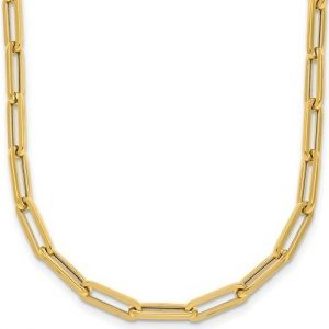 20" Paper Clip Link Chain 10KT/4.5MM
