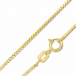 16" Fine Box Link Chain Italian 10KT/.65MM
