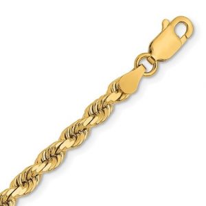 26" D.Cut Rope Chain Italian 10KT/4MM