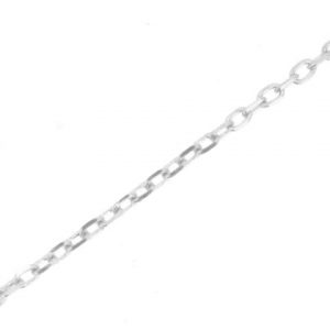 16" Fine Cable Link Chain 10KT WG/0.60MM