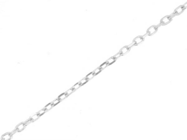 16" Fine Cable Link Chain 10KT WG/0.60MM