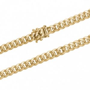 24" Miami Cuban Link Chain with Box Clasp 10KT/7.4MM