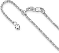 22" Adjustable Wheat Link Chain 10KT WG/1MM