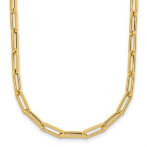 22" Paper Clip Link Chain 10KT/3.5MM