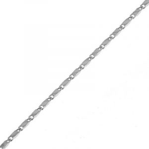 14" D.Cut Luro Solid Link Baby Chain with Lobster Clasp Italian 10KT WG/1.20MM