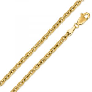 18" Square Rolo Solid Link Chain 10KT/1.6MM