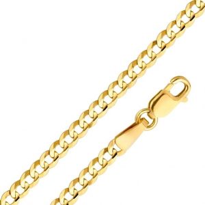 20" Concave Curb Link Chain 14KT/3.2.MM