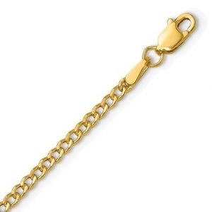 22" Miami Cuban Solid Link Chain 14KT/2.1MM
