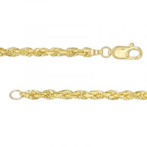 24" Rope Solid D.Cut Chain 14KT/2MM