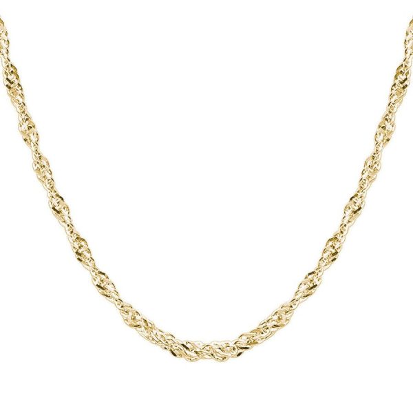24" Singapore Super Twist Link Chain Italian 10KT/1.6MM