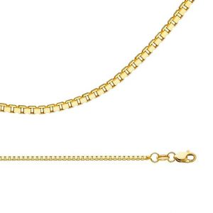 28" D.Cut Box Link Italian Chain 10KT/1.1MM