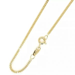 18" Fine Curb Link Chain Italian 18KT/.50MM