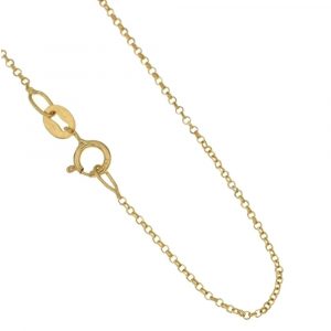 16" Fine Rolo Link Chain Italian 18KT/.80MM