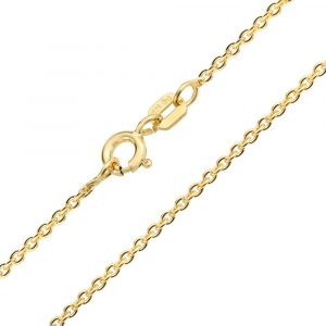 16.5" D.Cut Rolo Link Chain Italian 18KT/1.1MM