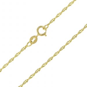 16" Singapore Link Chain 18KT/1.15MM