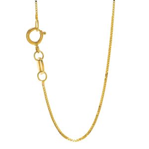 20" Box Link Chain 18KT/0.80MM