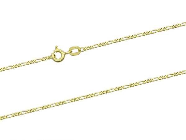 18" Fine Figaro Link Chain 18KT/1.35MM