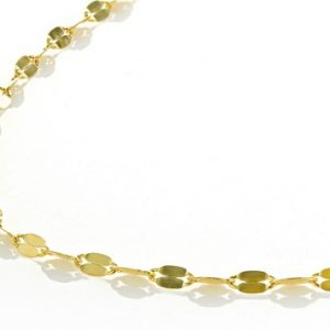 16" D.Cut Tinsel Link Chain Italian 10KT/2.25MM