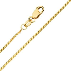 14" D.Cut Wheat Link Chain Italian 10KT/.85MM