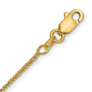 22" D.Cut Wheat Link Chain Italian 10KT/1MM