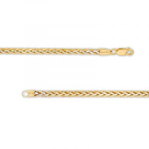 20" D.Cut Wheat Link Chain Italian 10KT TT/1.35MM