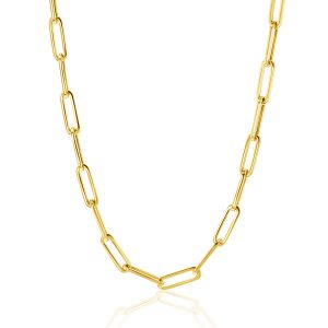 16" Paper Clip Link 10KT Chain/4.5MM