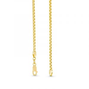 18" Venetian Round Box Link Chain 10KT/1.5MM