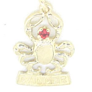 Zodiac with Sim. Birthstone/Cancer 10KT  *CLEARANCE-FINAL SALE*