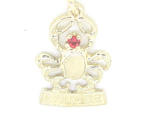 Zodiac with Sim. Birthstone/Cancer 10KT  *CLEARANCE-FINAL SALE*