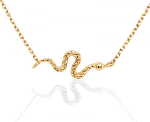 Snake Station 16-18" Adjustable Necklace 10KT   *CLEARANCE-FINAL SALE*