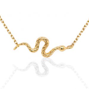 Snake Station 16-18" Adjustable Necklace 10KT