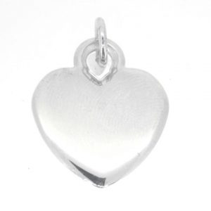 High Polish Heart Pendant 10KT WG/18MM     *CLEARANCE- FINAL SALE*