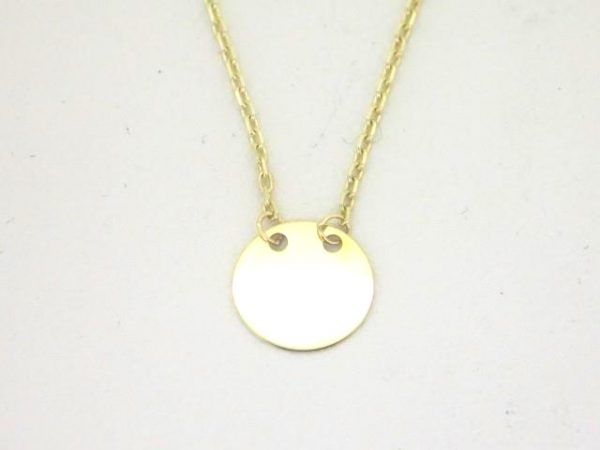 Mini Disc Station Layer 18" Necklace 10KT  *Engravable
