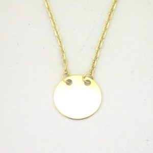 Mini Disc Station Layer 18" Necklace 10KT  *Engravable